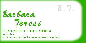 barbara tercsi business card